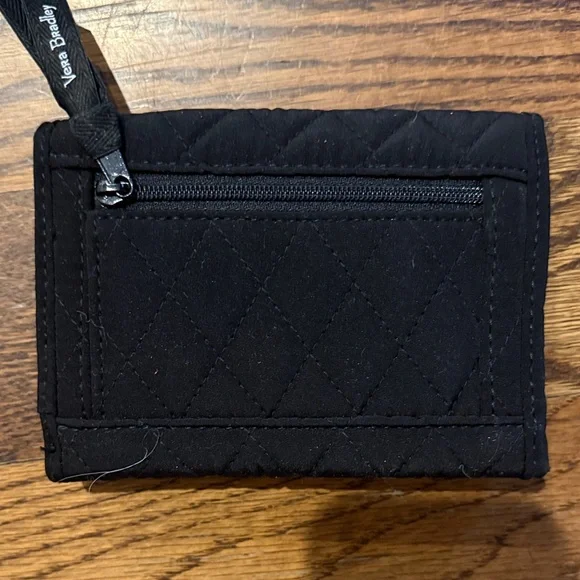 Vera Bradley Quilted Black Snap Wallet with Roses - Picture 6 of 9